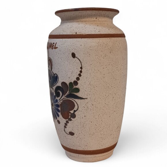 SIGNED Gardiel Vintage Mexico Cozumel Stoneware Bird Butterfly Vase - Picture 3 of 14